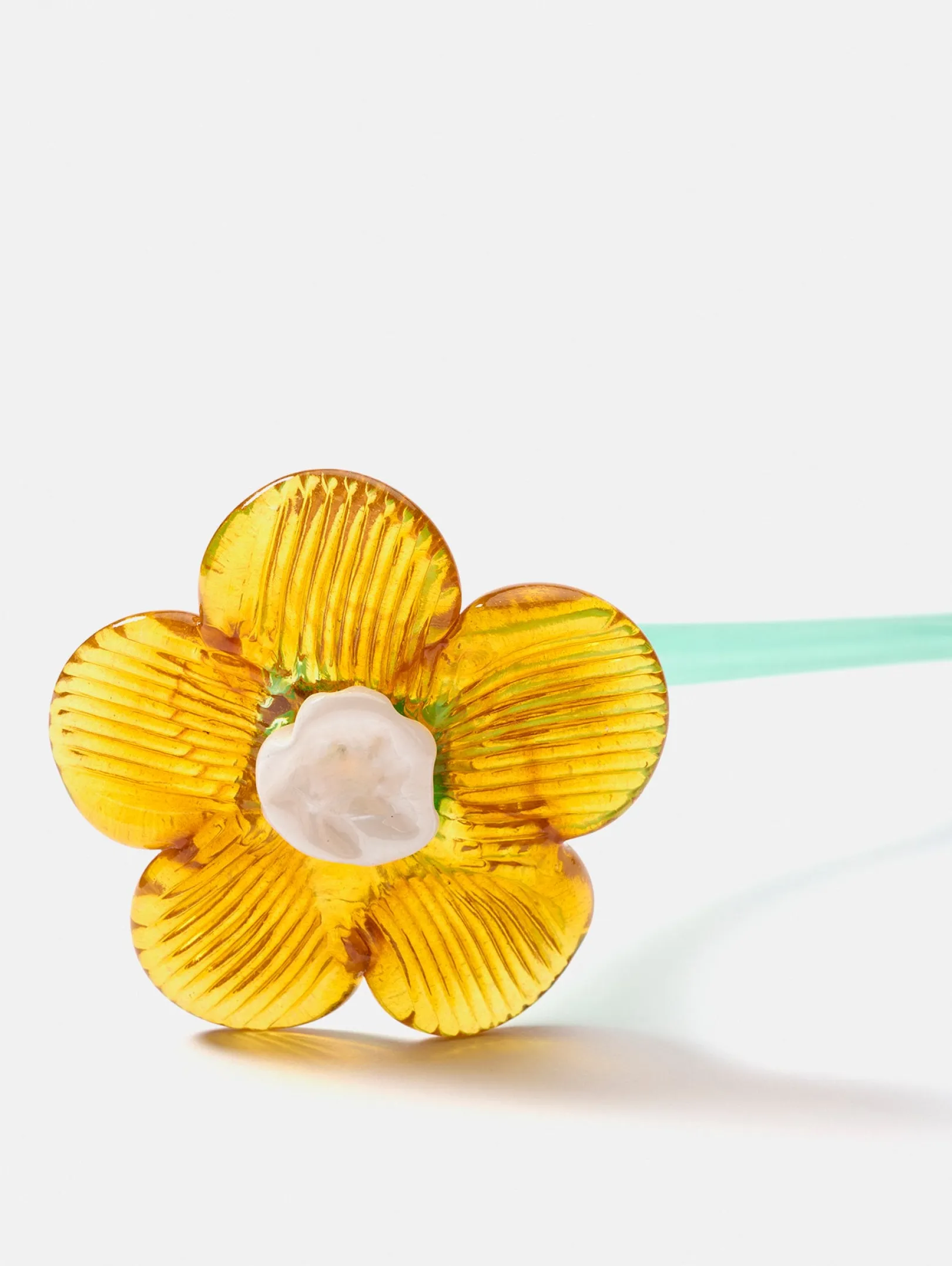 Mujer/Hombre HOFF Decoración | Decoración-MOUTHBLOWN CRYSTAL FLOWER MUSTARD